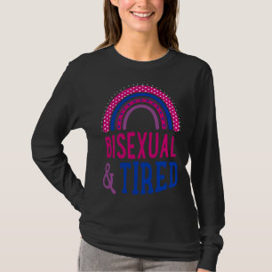 Camiseta Bissexual E Cansado Cute Estilo Boho Boêmio Arco-Í