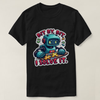 Camiseta Bit By Bit Eu Resolvo Um Programador Engraçado