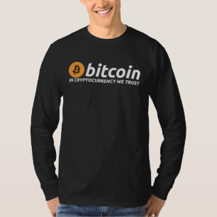 Camiseta BITCOIN Em criptomoeda nós confiamos Cripto Digita