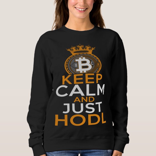 Camiseta Bitcoin HODL Keep Calm and HODL Cryptocurrency BTL (Frente)