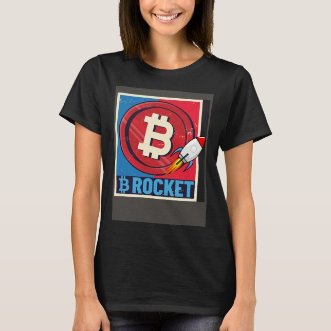 Camiseta Bitcoin  Hodler Bitcoin Rocket Course Explosion (Frente)