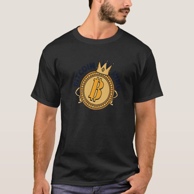 Camiseta Bitcoin King Cryptocurrency Blockchain Crypto Bitc (Frente)
