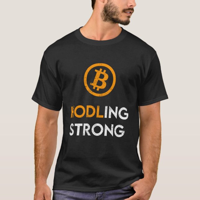 Camiseta Bitcoin Mantendo Forte Crypto BTC (Frente)