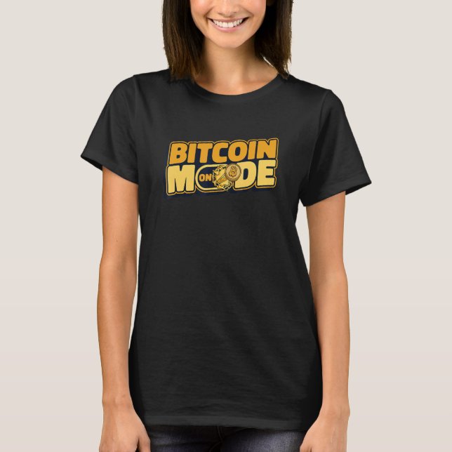 Camiseta Bitcoin Mode On Blockchain Crypto Currency Bitcoin (Frente)