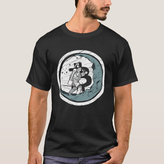 Camiseta Bitcoin Moon Mining Cryptocurrency BTC Crypto Mine (Frente)