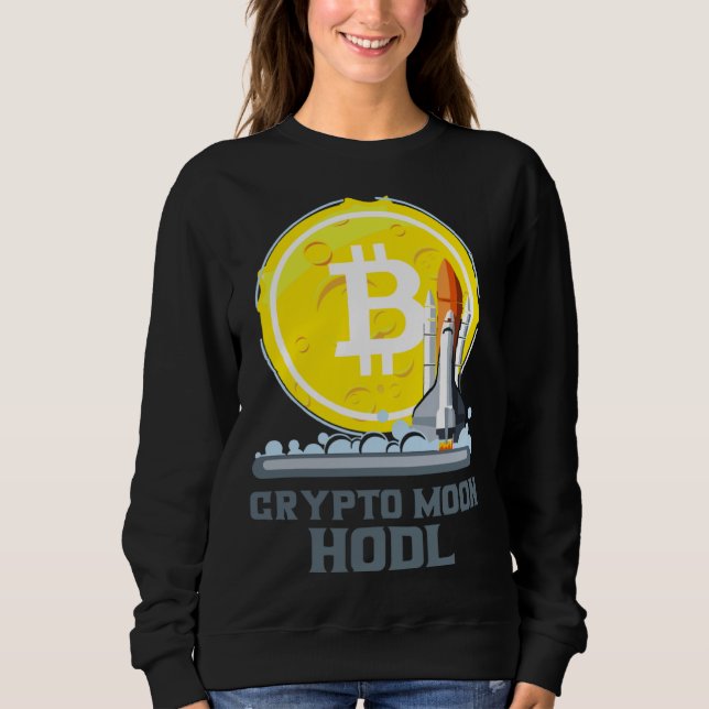 Camiseta Bitcoin Para a Lua Moeda Criptográfica Hodl (Frente)