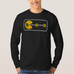Camiseta Bitcoin Persegue Moeda Fiat Dólar e Euro - Não