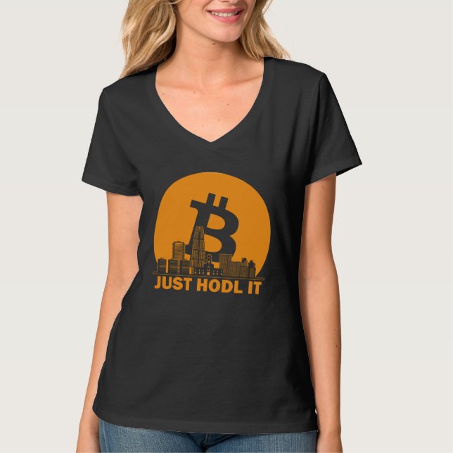 Camiseta Bitcoin Santiago Skyline  Santiago Bitcoin Maximal (Frente)