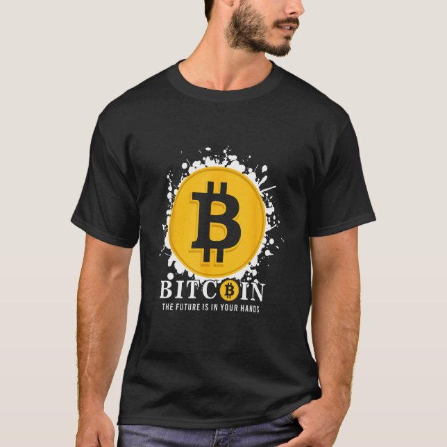 Camiseta Bitcoin The Future Is In Your Hands (Frente)