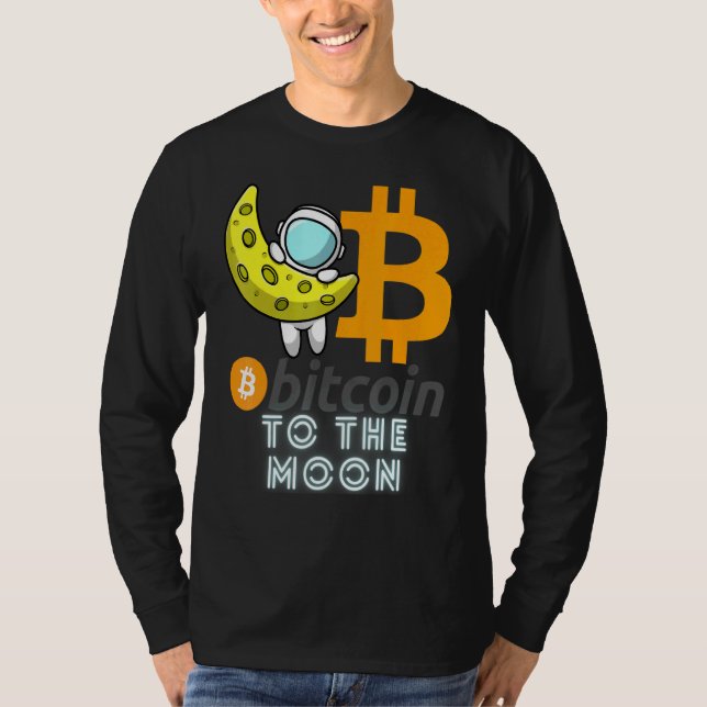 Camiseta Bitcoin  To The Moon Blockchain Cryptocurrency Cry (Frente)