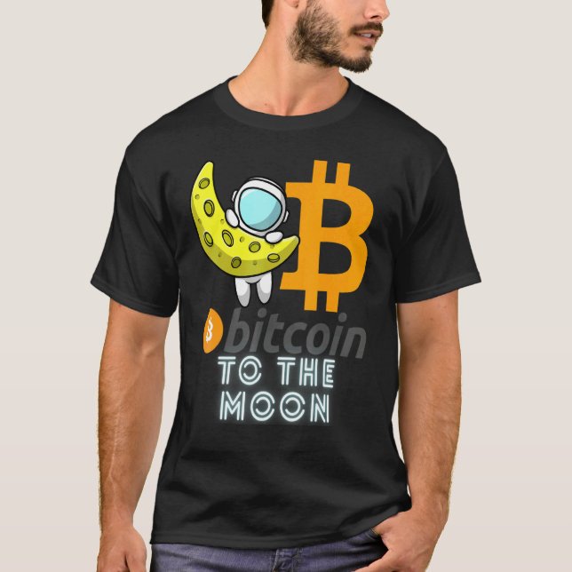 Camiseta Bitcoin  To The Moon Blockchain Cryptocurrency Cry (Frente)