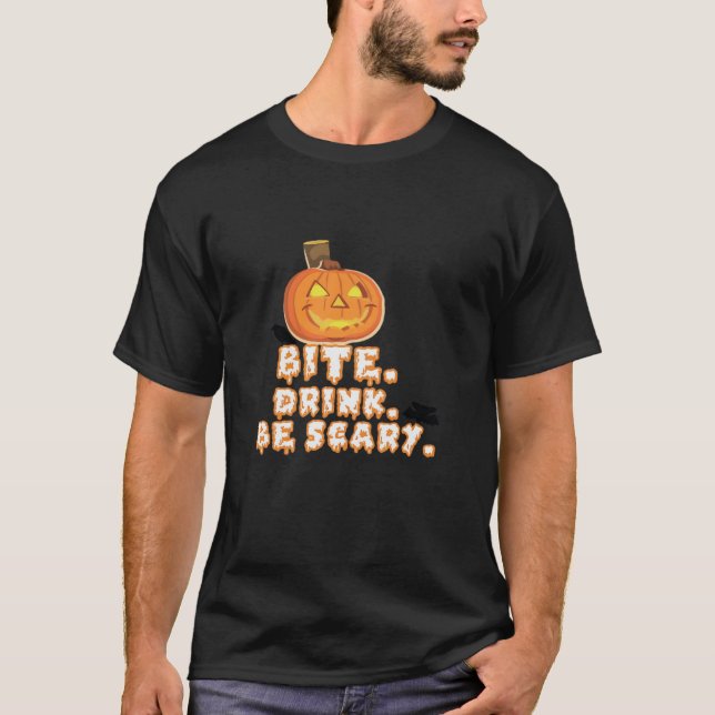 Camiseta Bite Beba Seja Assustador No Halloween (Frente)