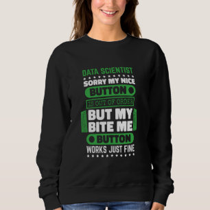 Camiseta Bite Button trabalha com bons cientistas de dados 