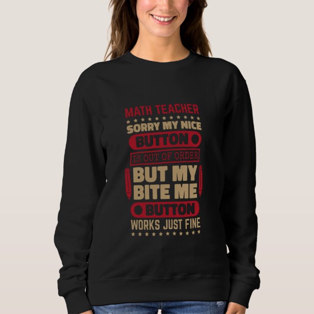 Camiseta Bite Button trabalha professor de matemática para  (Frente)