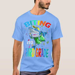 Camiseta Bite Into The Third GradeBack to School Shark For