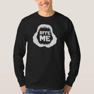 Camiseta Bite-me Citação - Tubarão Tubarão