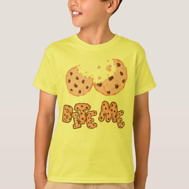 Camiseta Bite Me Cookie Funny Chocolate Chip Design (Frente)