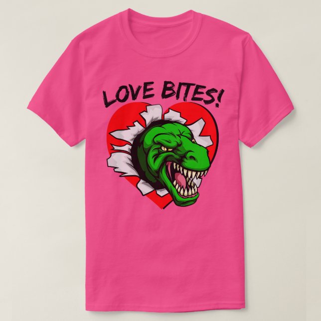 Camiseta Bites de amor TRex (Frente do Design)