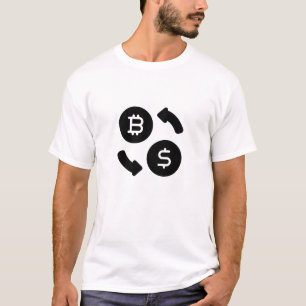 Camiseta Bitmoeda para ícones de dólares americanos Ícones 