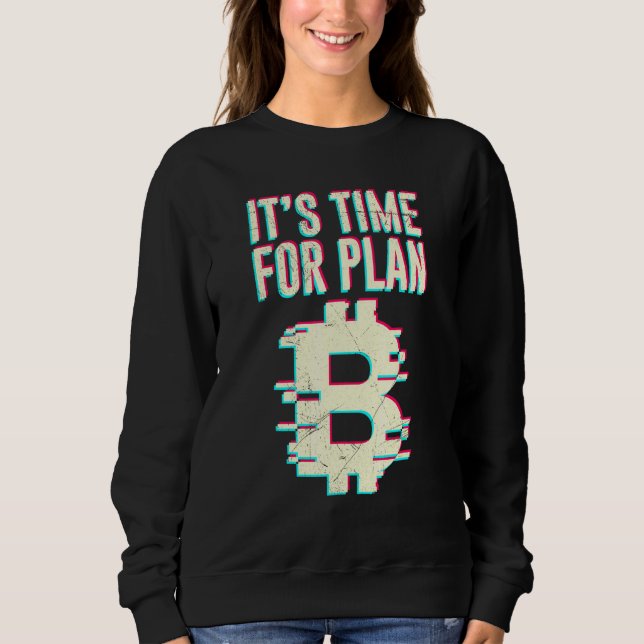 Camiseta Bitmoney Btc É Tempo Para O Plano B Dlt Crypto Bit (Frente)