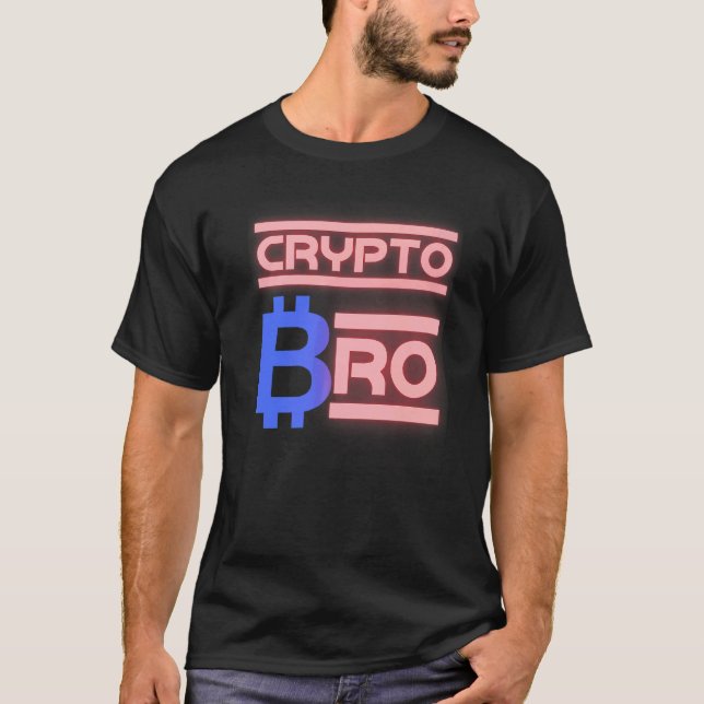 Camiseta Bitmoney Crypto Bro Blockchain Wallet Ethum Doge (Frente)