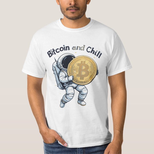 Camiseta Bitmoney e Chill - Astronauta com Giant (Frente)