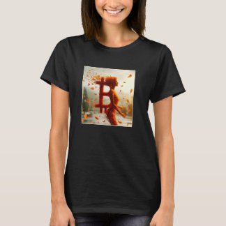 Camiseta Bitmoney Mulher feminina Mulher Bonito Flor Sutil