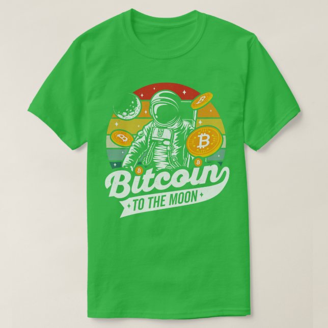 Camiseta Bitmoney para o Astronauta da Lua Crypto Hodl (Frente do Design)