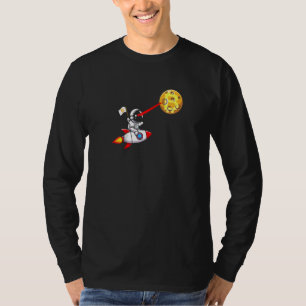 Camiseta Bitmoney Rocket Spaceship Astronaut Moon Cryptocur