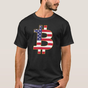 Camiseta Bitmoney USA Flag - Btc Crypto