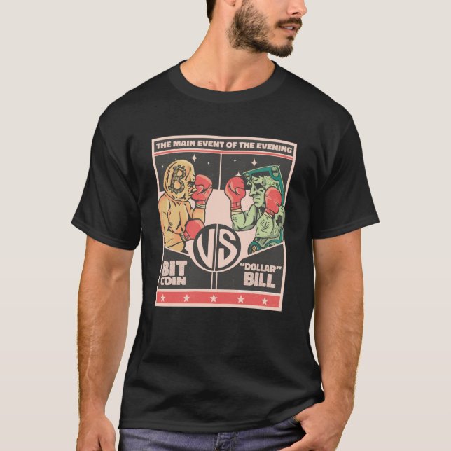 Camiseta Bitmoney vs Dollar Bill Funny BTC Crypto (Frente)