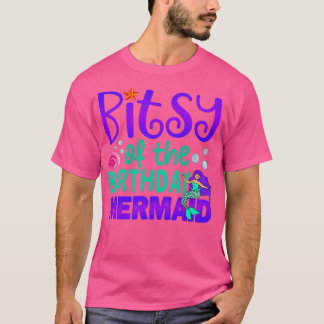 Camiseta Bitsy Da Irmã Birthda Sereia De Aniversário Engraç