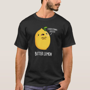 Camiseta Bitter Lemon Engraçado Fruta Pun Escuro BG