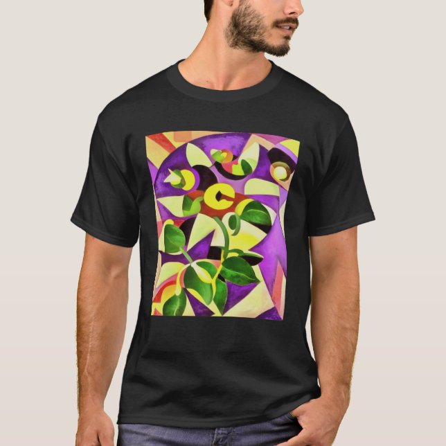 Camiseta Bizarre Passiflora Flower Geometric Abstract (Frente)