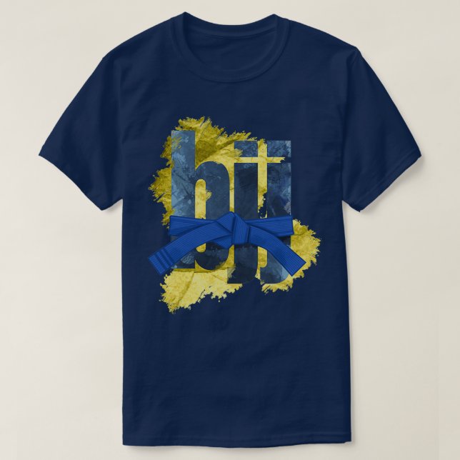 Camiseta Bjj Brasil Jiujitsu Blue belt Long 1 (Frente do Design)