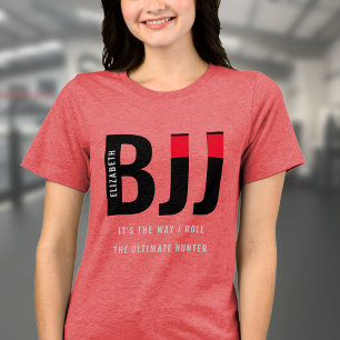 Camiseta BJJ brasileira Jiu Jitsu adiciona nome de mulher