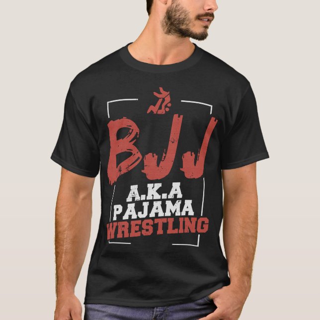 Camiseta BJJ brasileiro Jiu Jitsu aka Luta do Pajama (Frente)