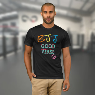 Camiseta BJJ Estilo do Grafite Retroativo Good Vibes Black