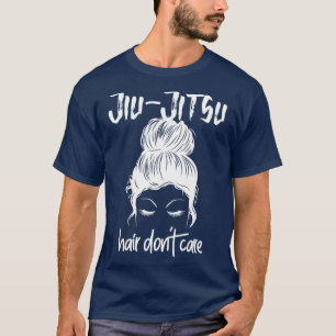 Camiseta BJJ Girls Jiu Jitsu Hair Não Se Importa Com Mulher