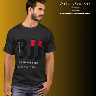 Camiseta BJJ Jiu Jitsu acrescenta o nome Black Belt