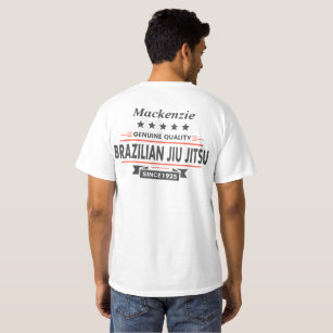 Camiseta BJJ Jiu Jitsu personalizado frente e traseiro