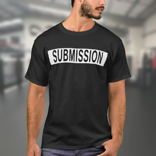 Camiseta BJJ Jiu Jitsu Submissão Preta E Branca