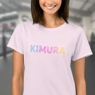 Camiseta BJJ Kimura brasileira Jiu Jitsu cor-de-rosa femini