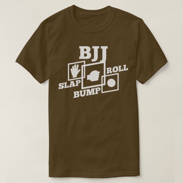 Camiseta BJJ Slap Bump Roll Brasileiro Jiu Jitsu Gift (Frente do Design)