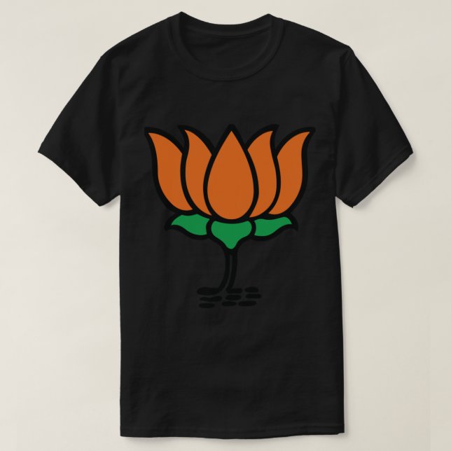 Camiseta BJP Lotus Design Narendra Modi India BJP Supporter (Frente do Design)