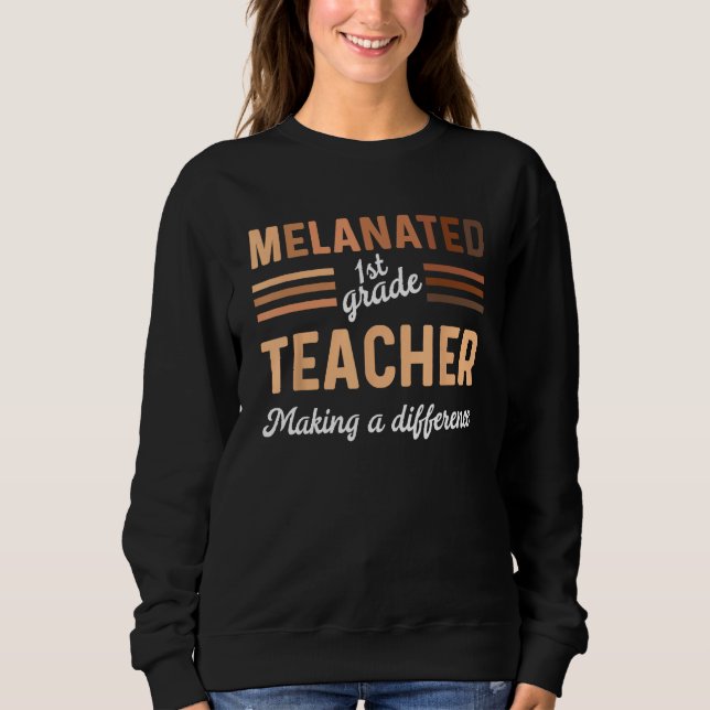 Camiseta Black 1st Grade Teacher Black History Making A Dif (Frente)