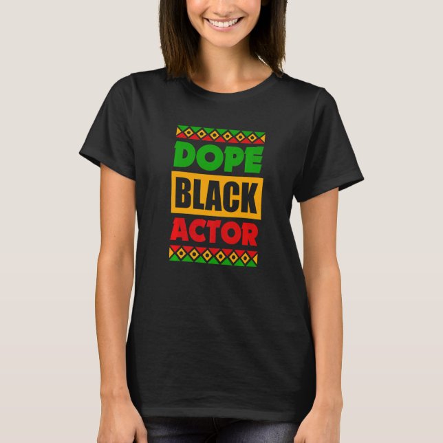 Camiseta Black Actor Afro American Actor Black American Act (Frente)