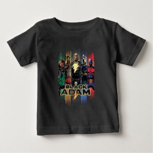 Camiseta Black Adam Characters In Stripes Graphic