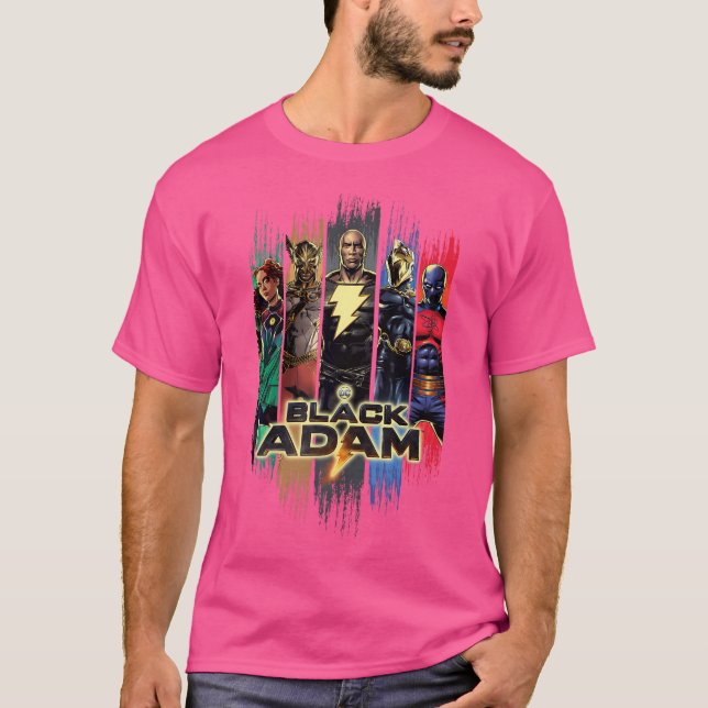 Camiseta Black Adam Cyclone Hawkman Dr. Fate E Atom Smash (Frente)