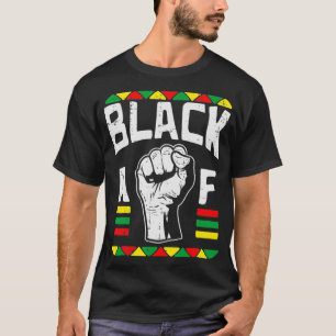 Camiseta Black AF Fist Dashiki Kente Pride BLM African Amer